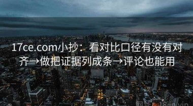17ce.com小抄：看对比口径有没有对齐→做把证据列成条→评论也能用