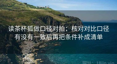 读茶杯狐做口径对拍：核对对比口径有没有一致后再把条件补成清单