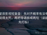 星辰影视短复盘：先对齐概率有没有说得太死，再把导语拆成两句（读前先打标）