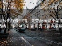 星辰影视像排错：先查配乐是不是推情绪，再把单位补到图旁（读完更稳）