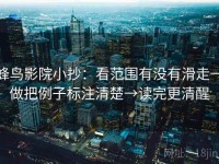 蜂鸟影院小抄：看范围有没有滑走→做把例子标注清楚→读完更清醒